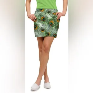 🆕 Loudmouth Woodworth Austin Tayshiss Golf Skort Size 4 Peacock Print NWT