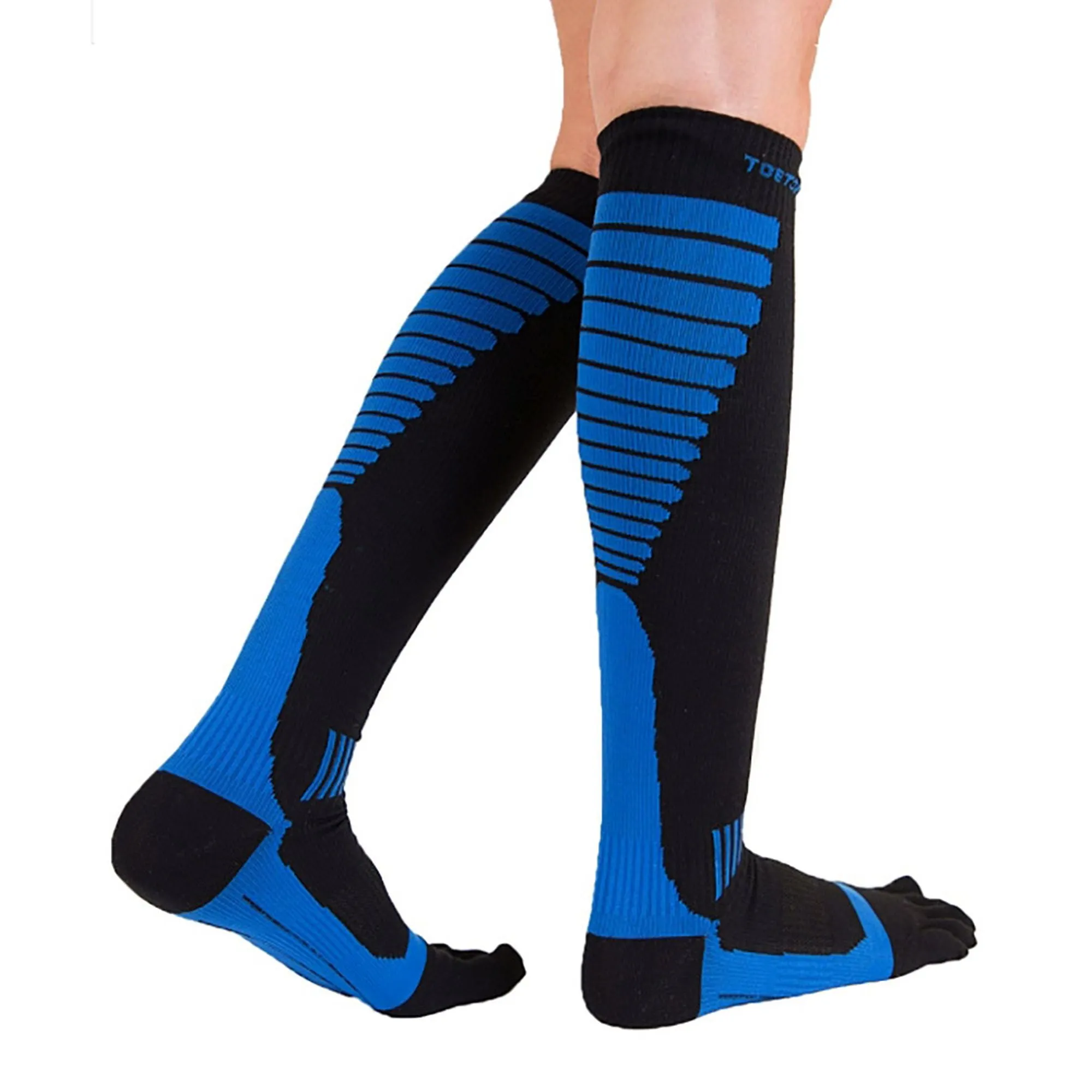 1 Pack Mens & Ladies Sports Compression Knee High Toe Socks