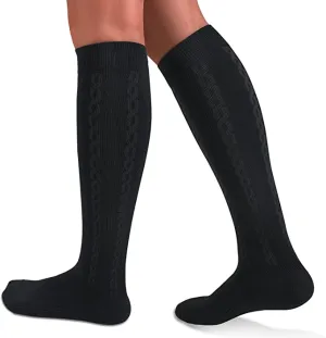 1-Pairs Black Graduated Compression Socks For Men & Women (30-40mmHG) | Actinput