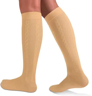 1-Pairs Nude Graduated Compression Socks For Men & Women (30-40mmHG) | Actinput