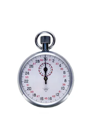 15 Minute "Diamond" Steel Mechanical Stopwatch