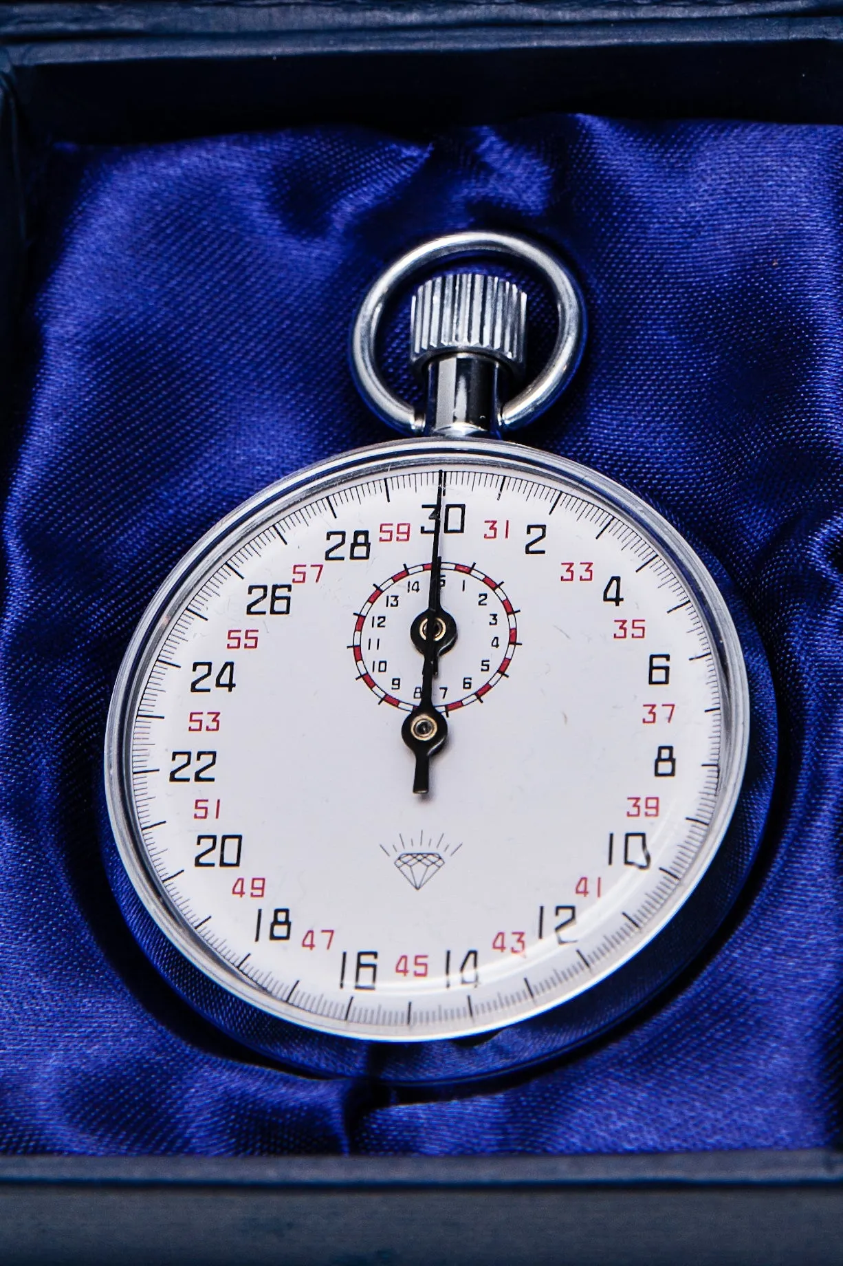 15 Minute "Diamond" Steel Mechanical Stopwatch