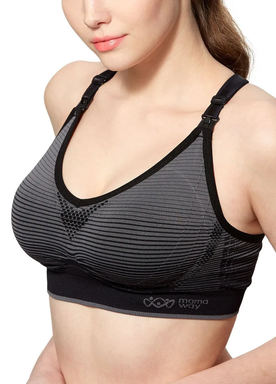 180813XZ Seamless Antibacterial Maternity& Nursing Sports Bra