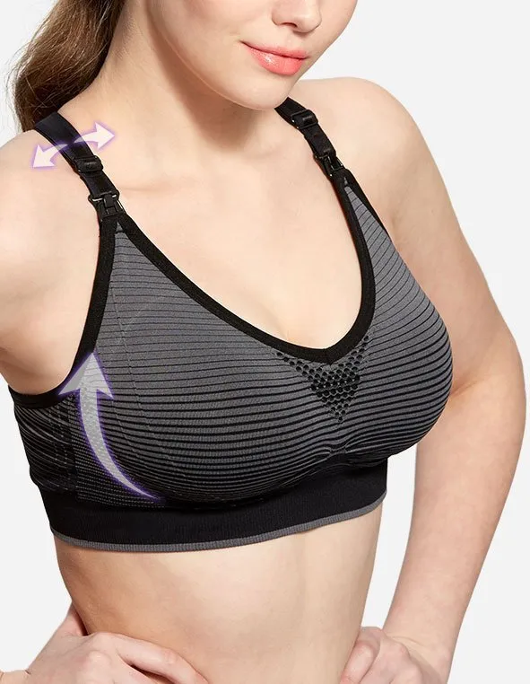 180813XZ Seamless Antibacterial Maternity& Nursing Sports Bra