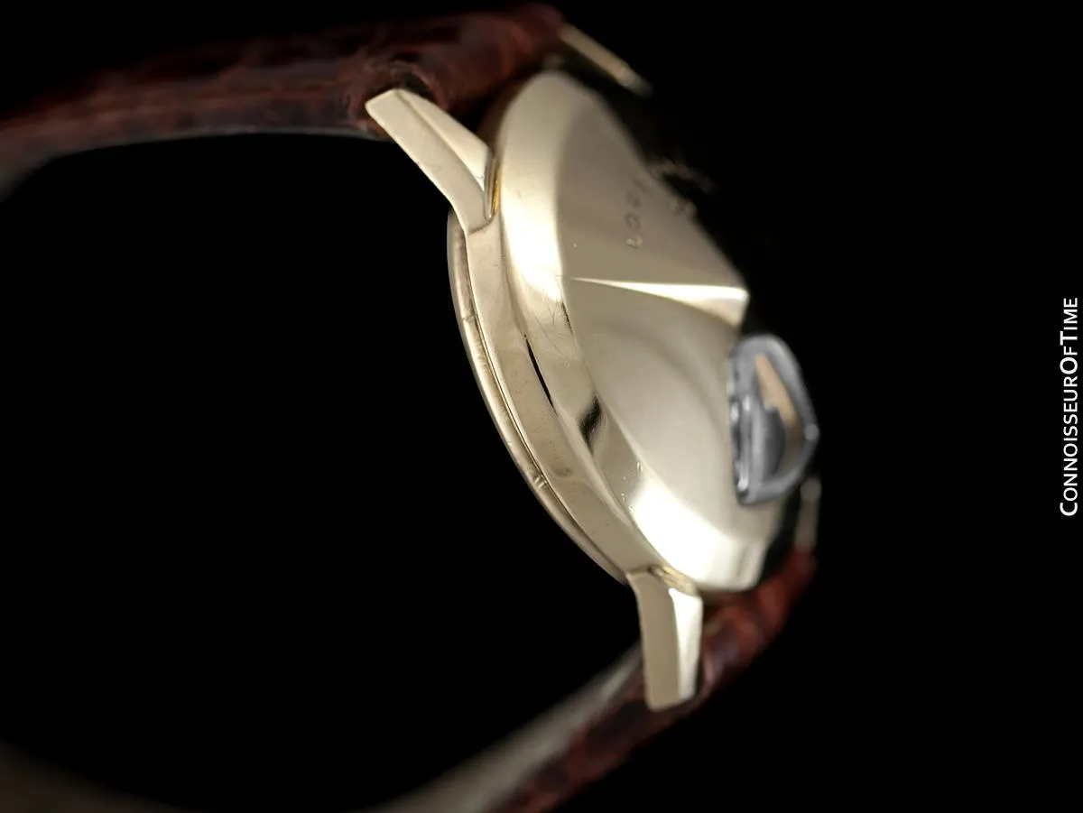 1950's Lord Elgin Direct Read "Chevron" Digital Jump Hour Watch - 14K Gold Filled