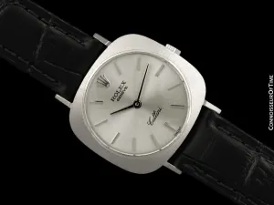 1968 Rolex Cellini Classic Vintage Ladies Handwound Watch, Ref. 3652 - 18K White Gold