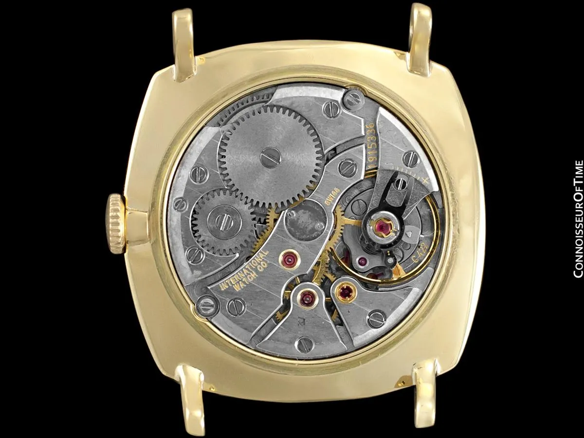 1969 IWC Vintage Mens Midsize Handwound Buckley Dial Dress Watch, Caliber 422 - 18K Gold