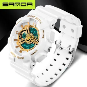 2017 new brand SANDA fashion watches men's LED digital watches G watches waterproof sports military watches relojes hombre