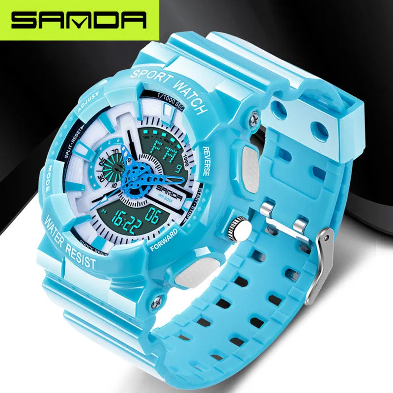 2017 new brand SANDA fashion watches men's LED digital watches G watches waterproof sports military watches relojes hombre