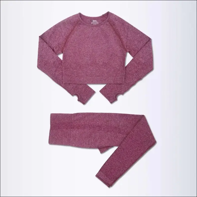 2/3/5pcs seamless yoga set workout sportswear gym clothing fitness long sleeve crop top high waist