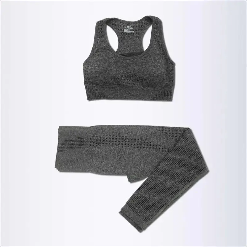 2/3/5pcs seamless yoga set workout sportswear gym clothing fitness long sleeve crop top high waist