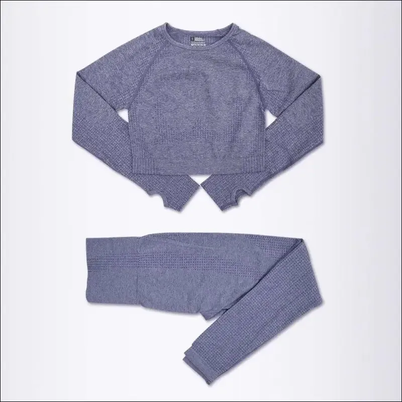 2/3/5pcs seamless yoga set workout sportswear gym clothing fitness long sleeve crop top high waist