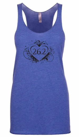 26.2 HEART Tri-Blend Racer Back Tank