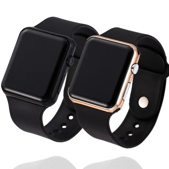 2PCS Sport Digital Watch Men Women LED Watch Silicone Electronic Watch Couple Watches Clock relogio digital montre homme