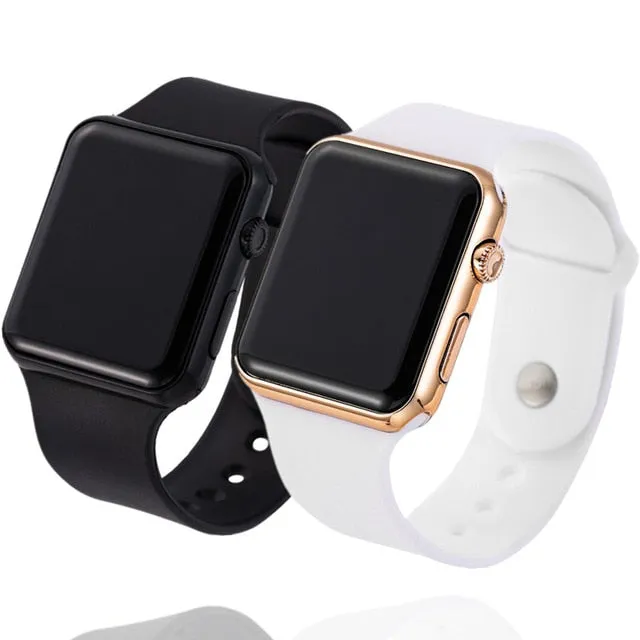 2PCS Sport Digital Watch Men Women LED Watch Silicone Electronic Watch Couple Watches Clock relogio digital montre homme