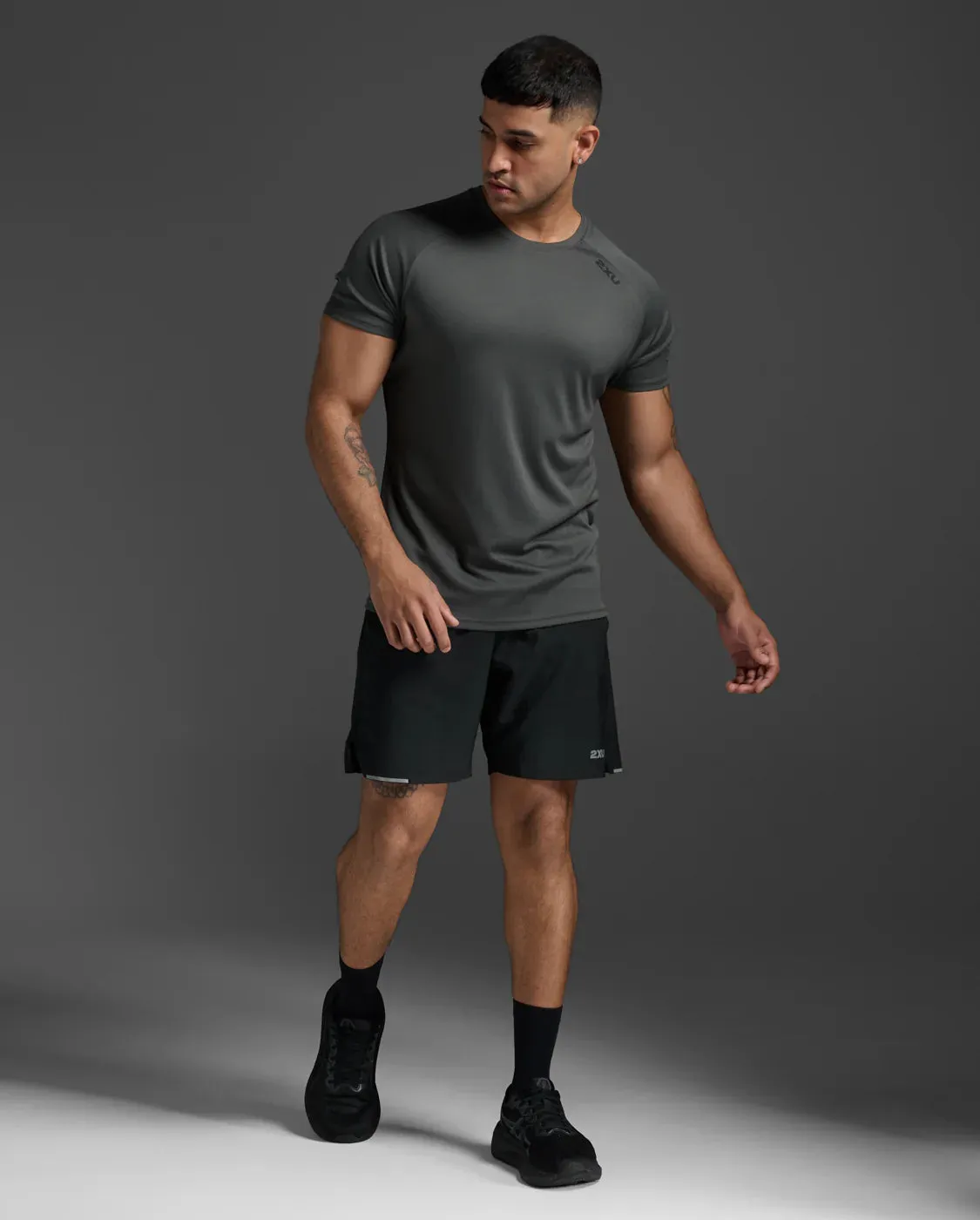 2XU Men's Aero Tee | Juniper/Black Reflective