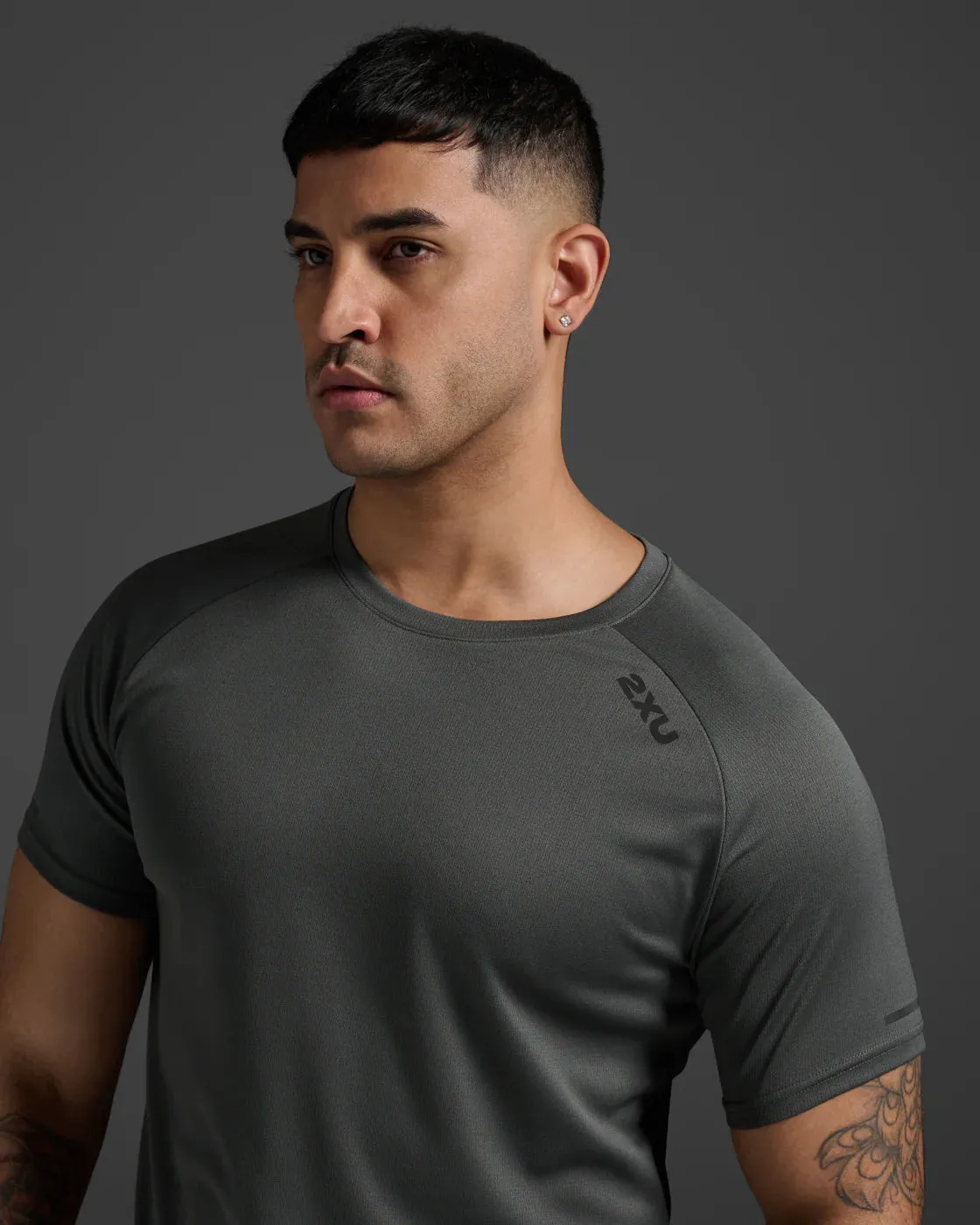 2XU Men's Aero Tee | Juniper/Black Reflective