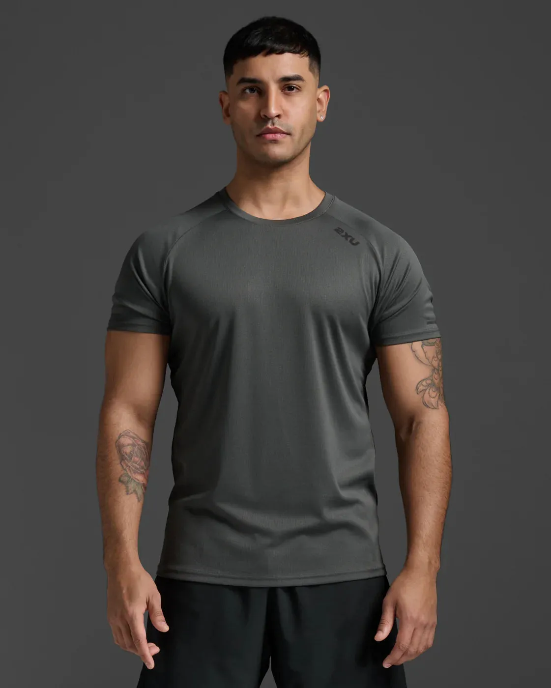 2XU Men's Aero Tee | Juniper/Black Reflective