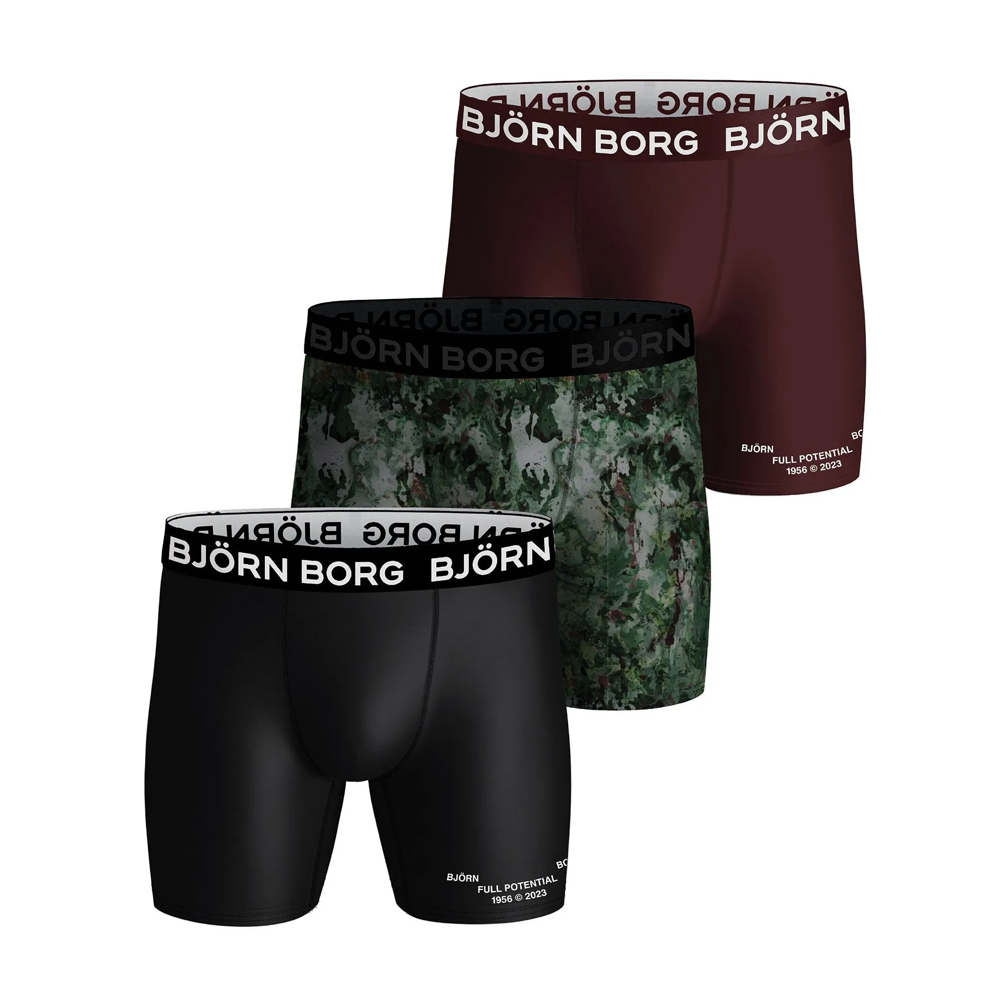 3 Pack Mens Sports Performance Boxer Shorts (Designer)