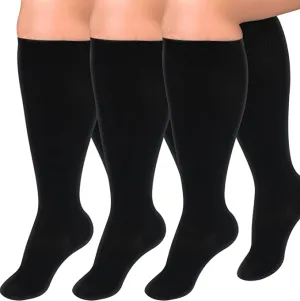 3-Pairs Black Calf Compression Socks for Man and Woman (20-30 mmHG） | ACTINPUT