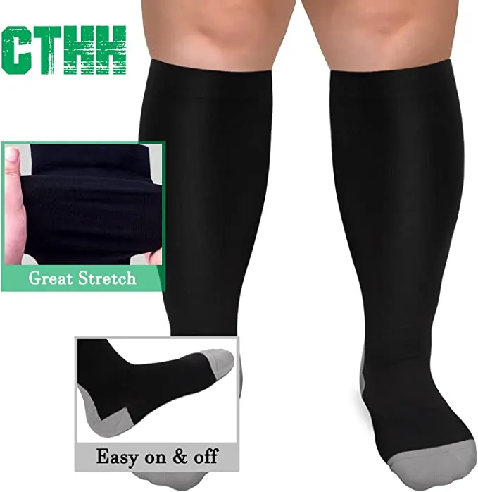 3-Pairs Cool Calf Compression Socks for Man and Woman (20-30 mmHG）| ACTINPUT