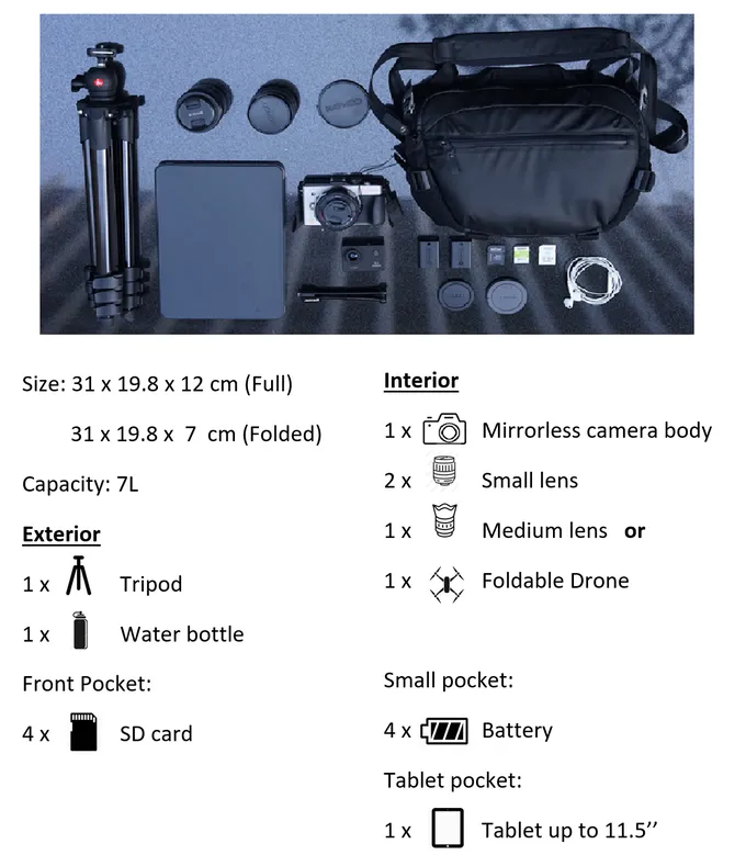 420D Pro Camera Sling Bag 7L