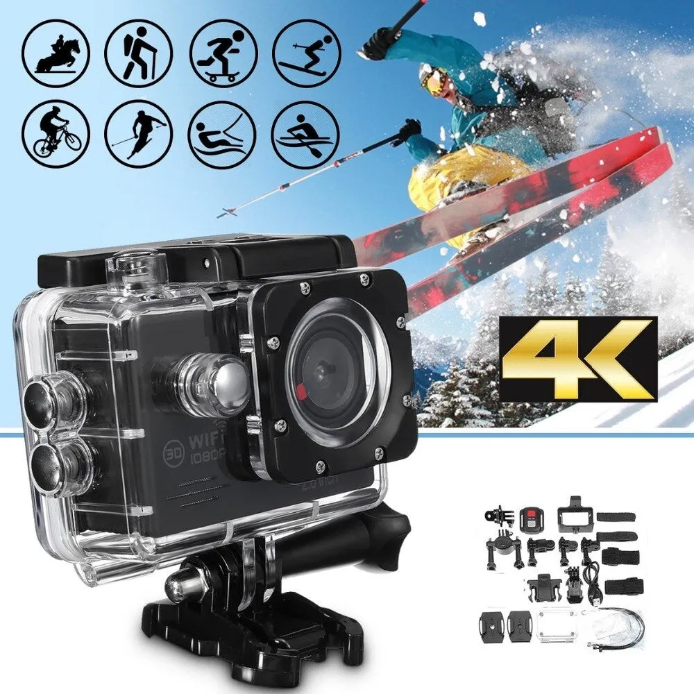 4K Ultra HD Kamera akcji, wodoodporna, WiFi