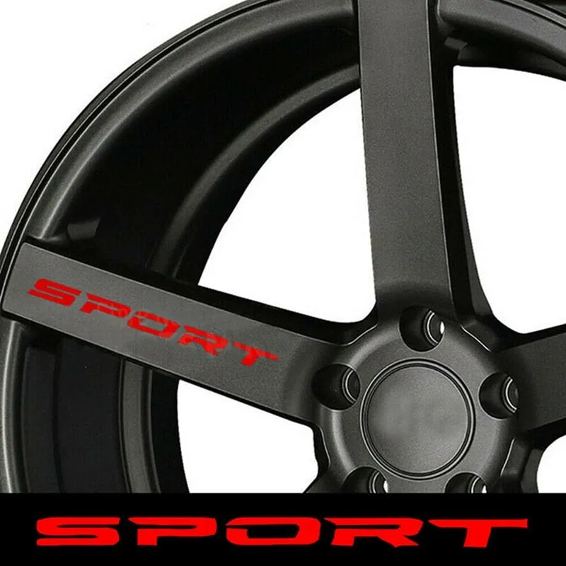 4pcs SPORT Wheel Sticker