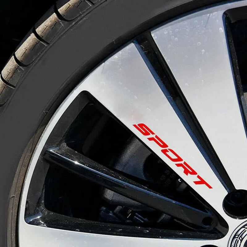 4pcs SPORT Wheel Sticker
