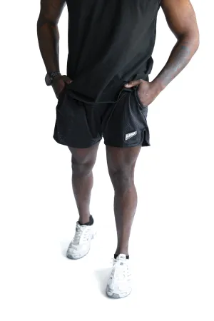 5" Mesh Court Shorts - Black