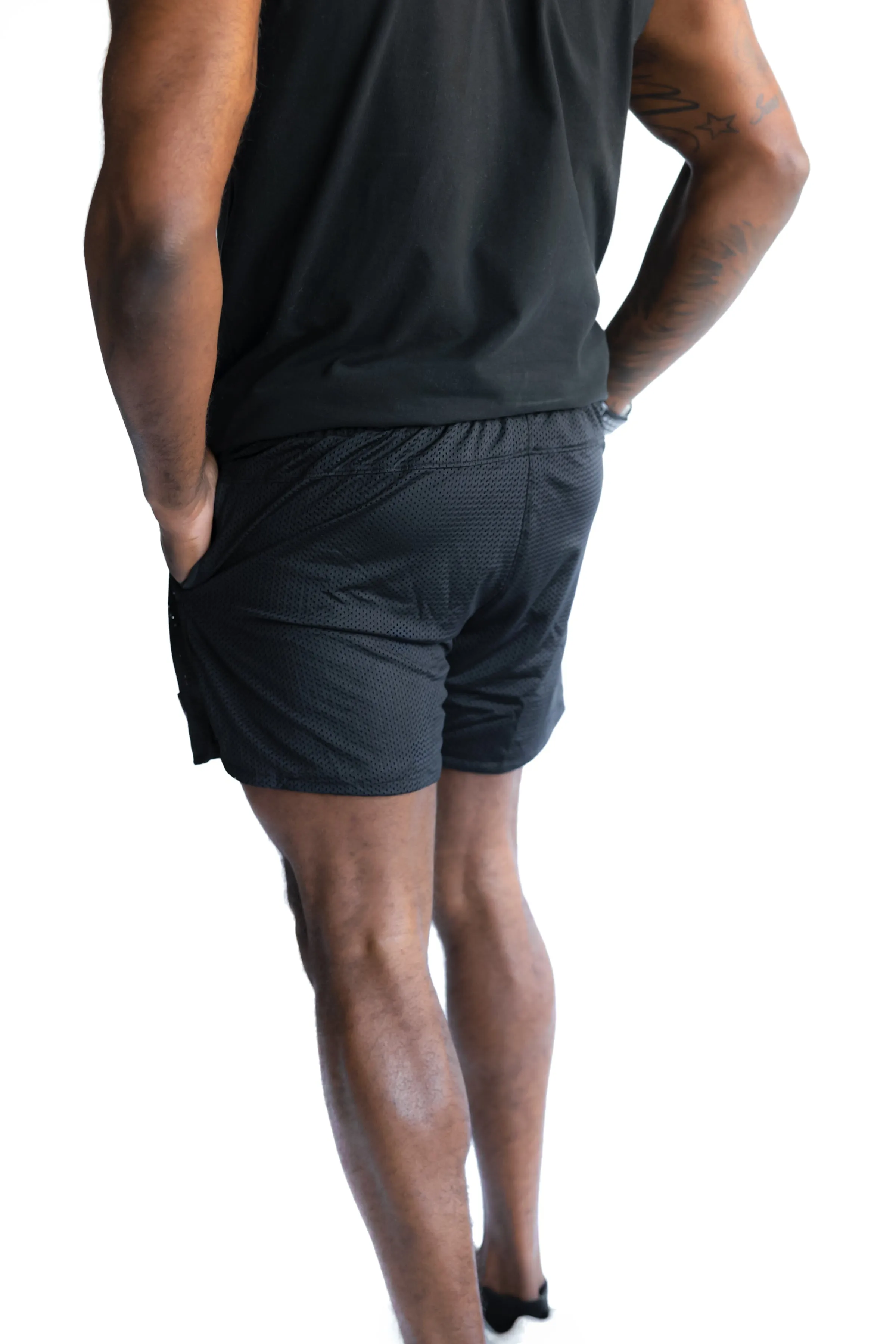 5" Mesh Court Shorts - Black