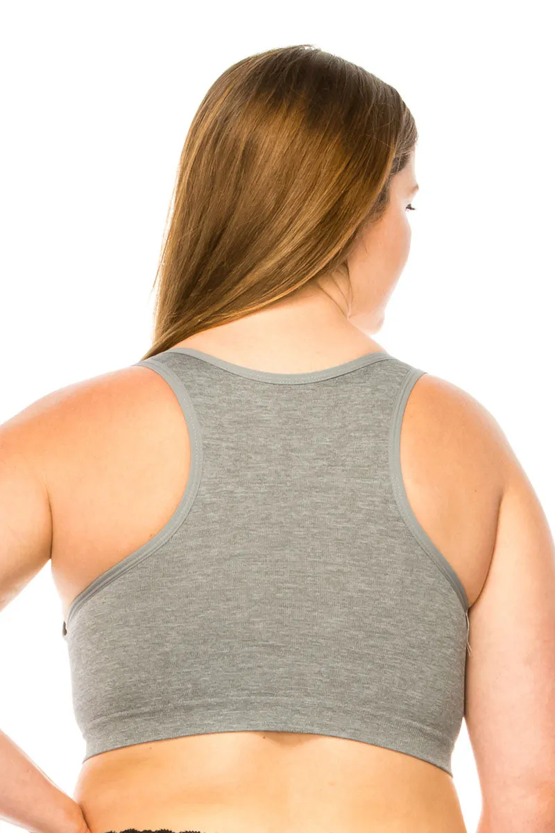 6249 6 Piece Lightly Padded, Underwire Support Racerback Sports Bra Plus Size