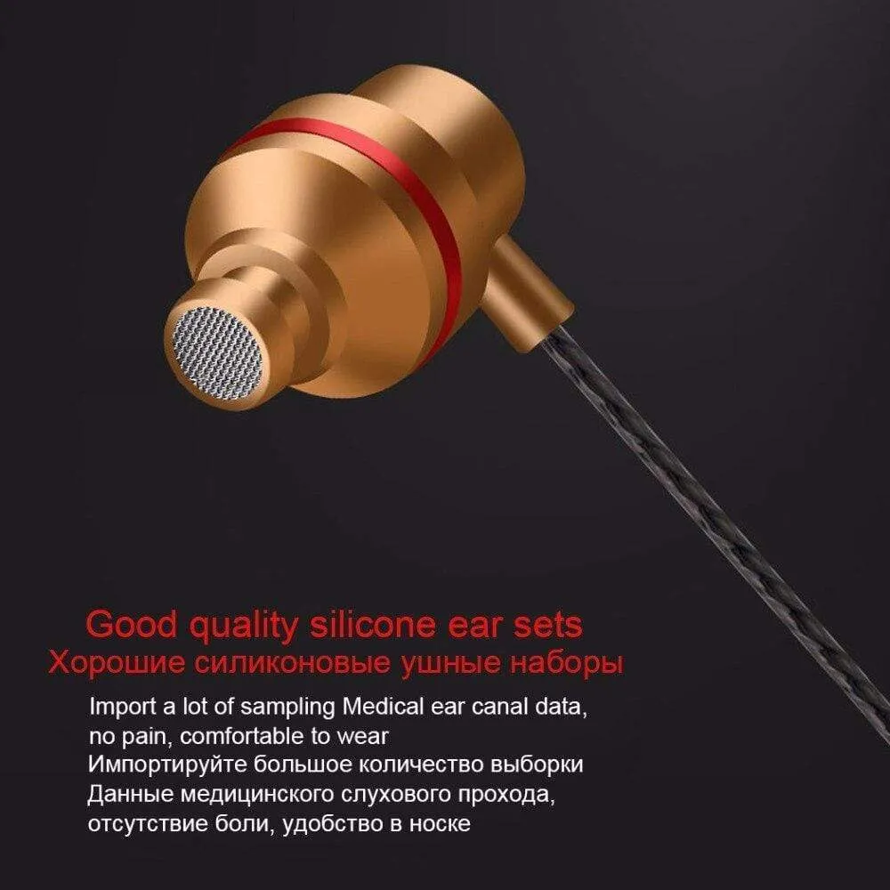 6D Sound Metal In-Ear Earphone Anti-Sweat Stereo Super Bass