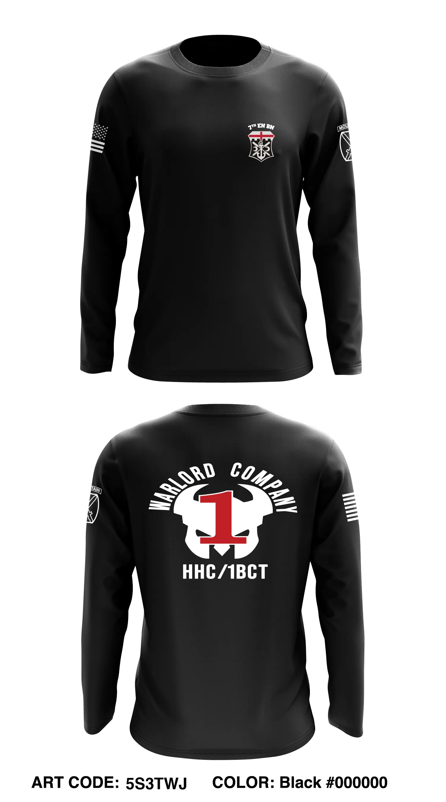 7th Engineer Battalion - PT Gear  Core Men's LS Performance Tee - 5S3TWJ