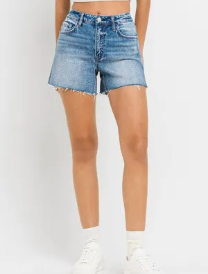 A-Line Stretch Denim Shorts