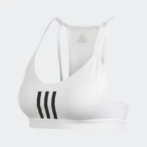 adidas All Me 3 Stripes Mesh Sports Bra - White/Black