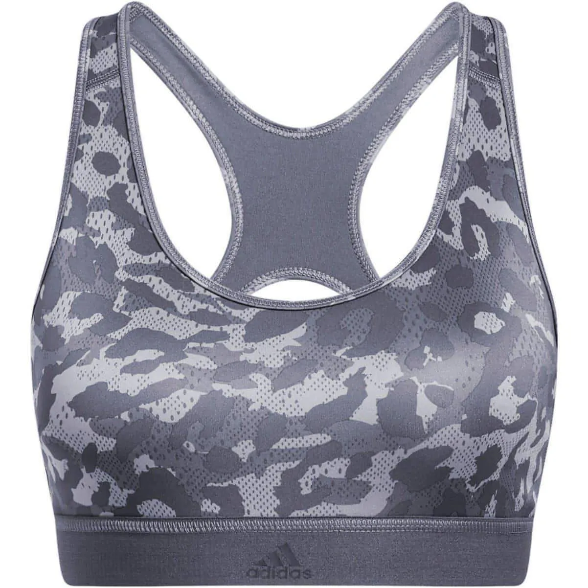 adidas Believe This Medium Support Graphic Womens Sports Bra - Grey