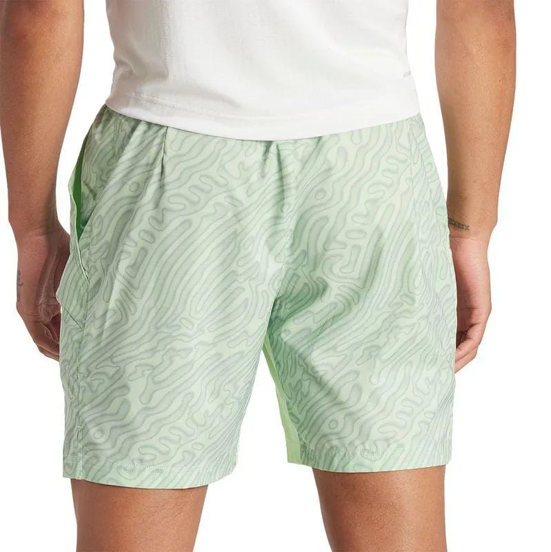 ADIDAS Melbourne Mens Pro 7 Inch Badminton Shorts - Green
