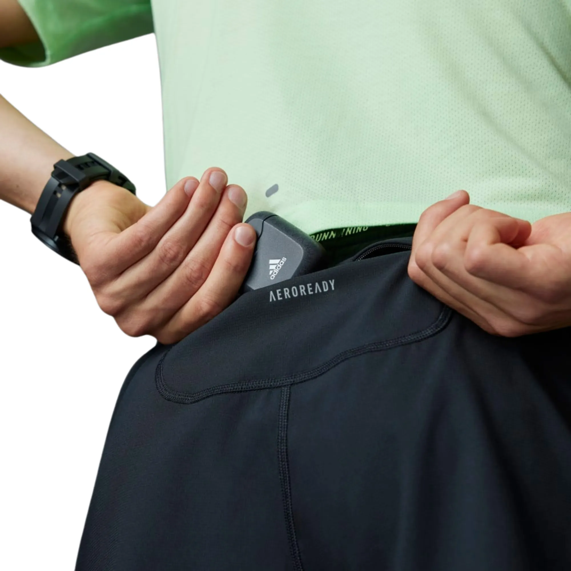 adidas Own The Run 3-Stripes Mens Shorts