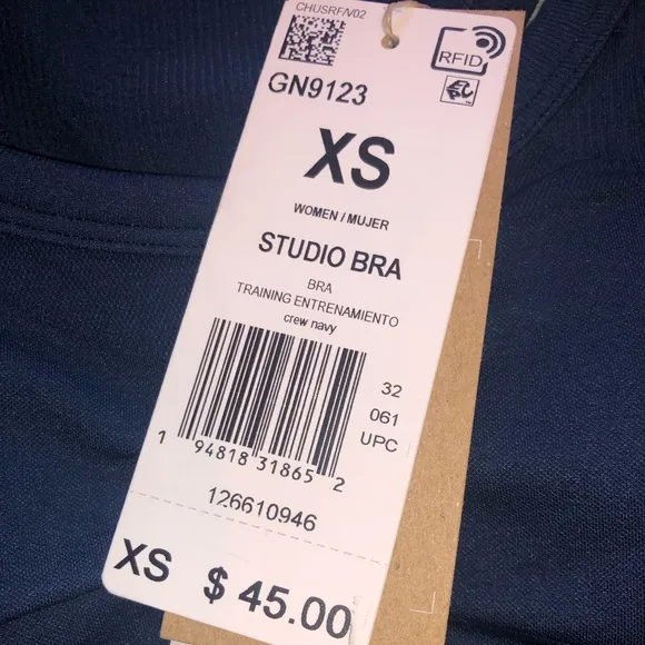Adidas studio sport bra (XS)