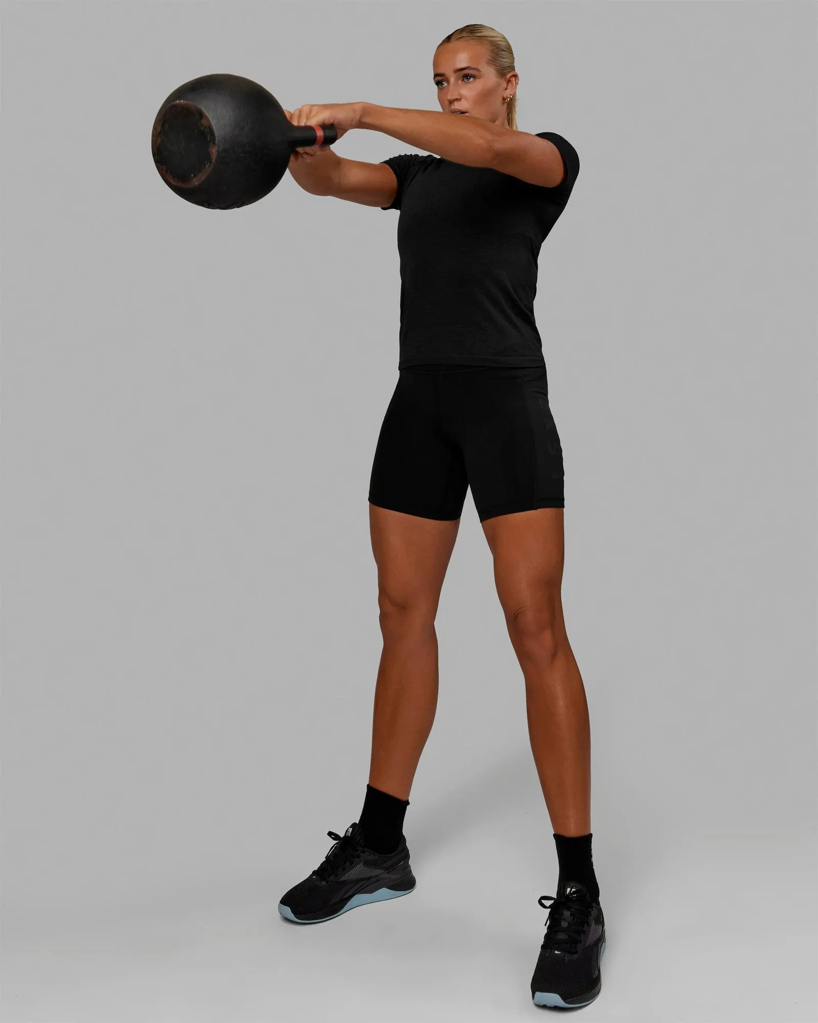 AeroFLX  Seamless Tee - Black Marl