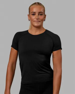 AeroFLX  Seamless Tee - Black Marl