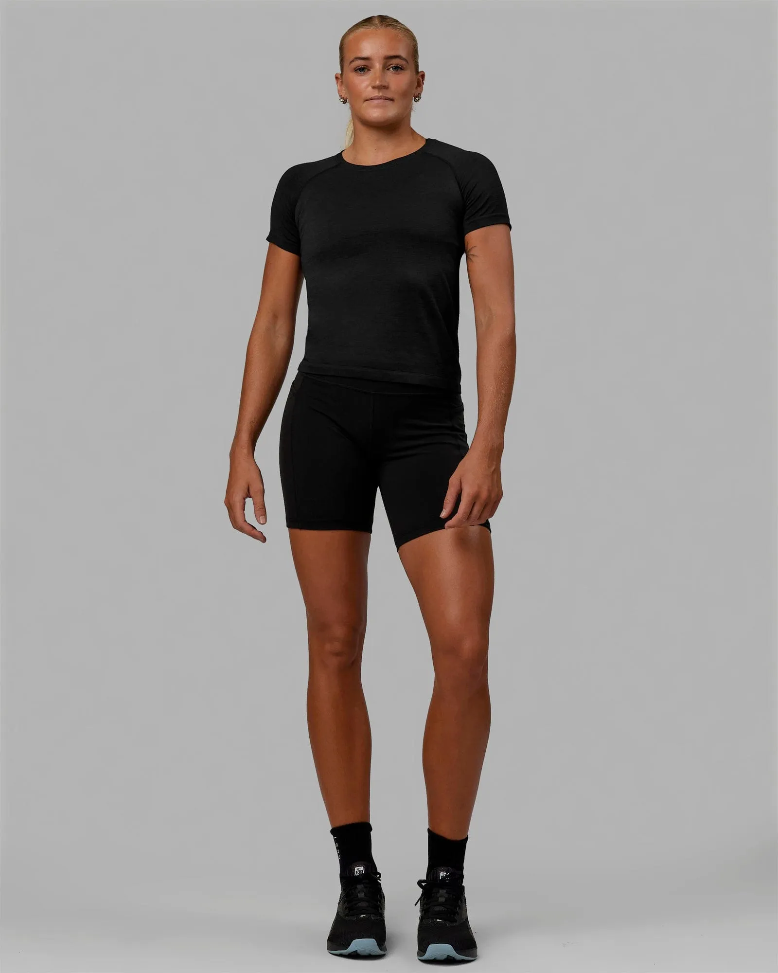 AeroFLX  Seamless Tee - Black Marl