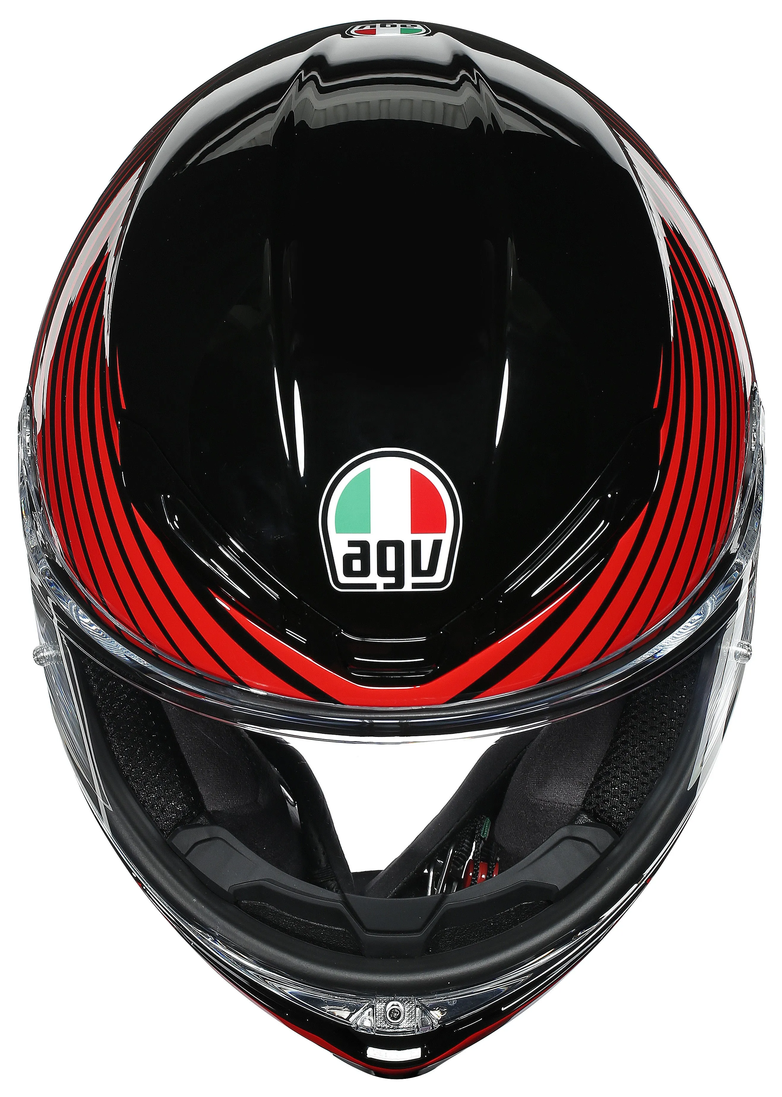 AGV K-6 Full-Face Motorcycle Helmet - Rush Black/Red