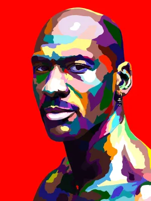 Air Jordan - Michael Jordan Portrait - Limited Edition Giclee Art Print & Wall Decor - Vakseen Art