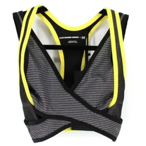 Alexander Wang X H&amp;M Racerback Scuba Bra Sport Top Black Yellow SZ 38/ US 8
