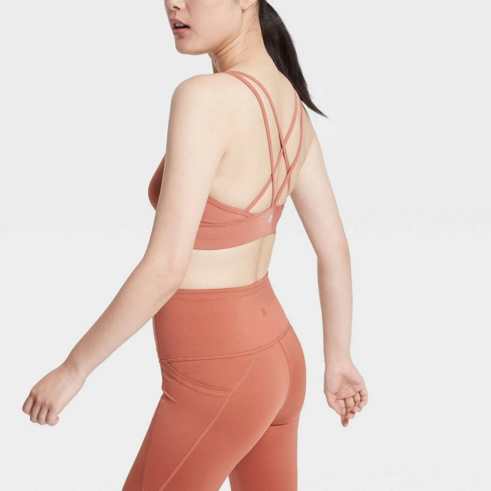 All In Motion Women's Low Support Strappy Longline Sports Bra
