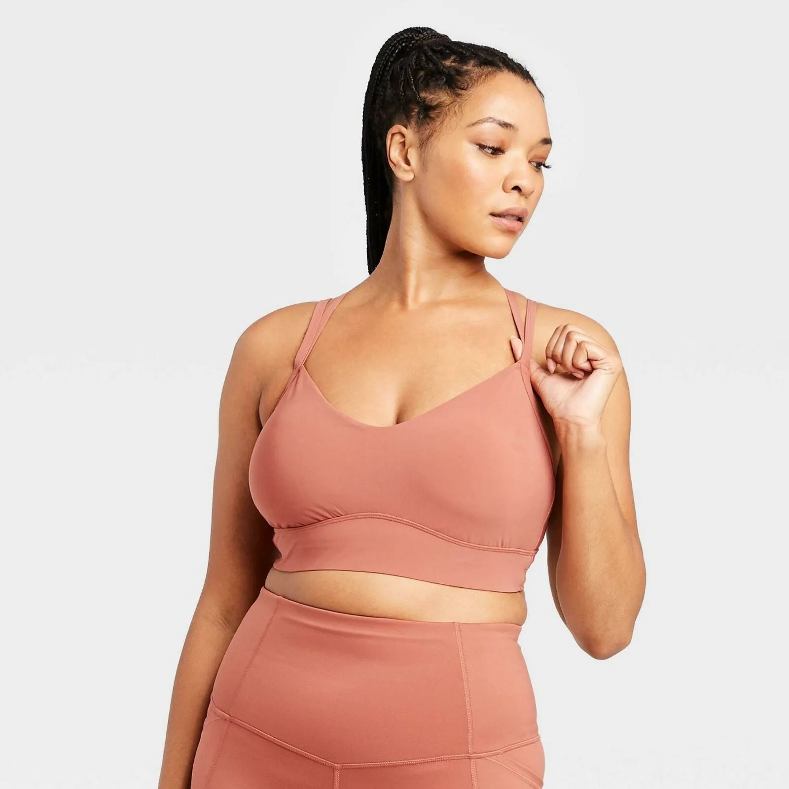 All In Motion Women's Low Support Strappy Longline Sports Bra