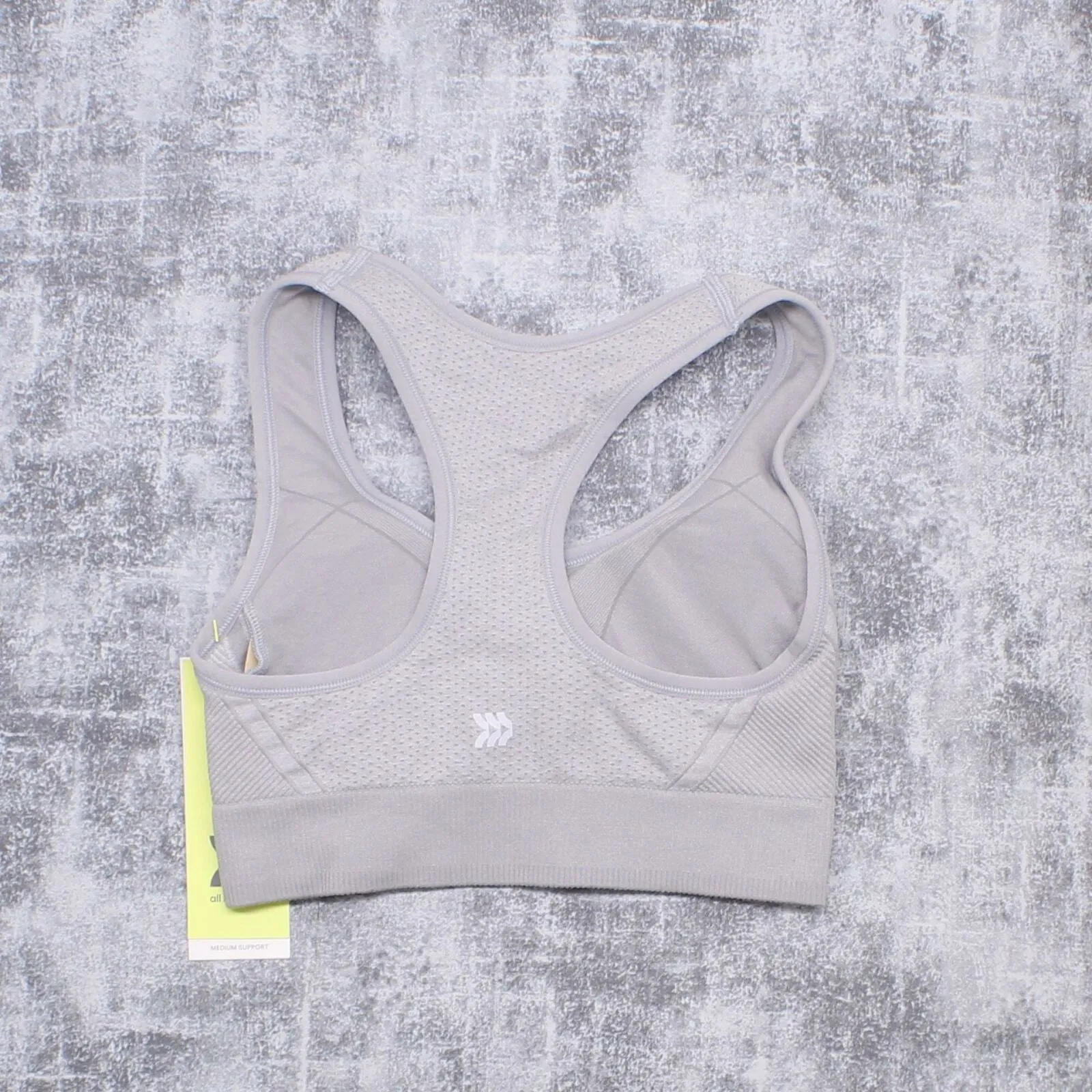 All In Motion Women's Medium Support 2-Tone Seamless Racerback Bra