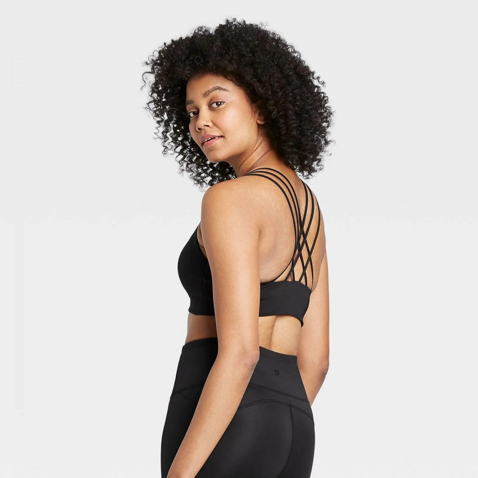 All In Motion Women's Medium Support Strappy Back Bra. G3ZRX-NoPads Large